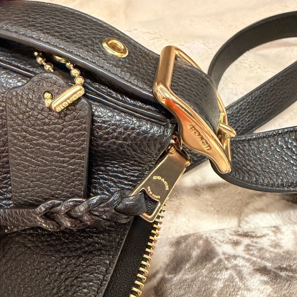 Sale🔥Authentic ⚠️ Coach Duffle 
handbag in black Pebbled leather - Picture 10 of 13